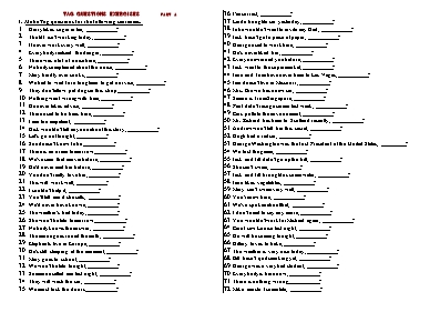 Tag questions exercises